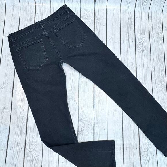 Paper Denim & Cloth Jeans Mens 33x32 Black Dark Wash Cotton Blend Straight Fit - Picture 2 of 3